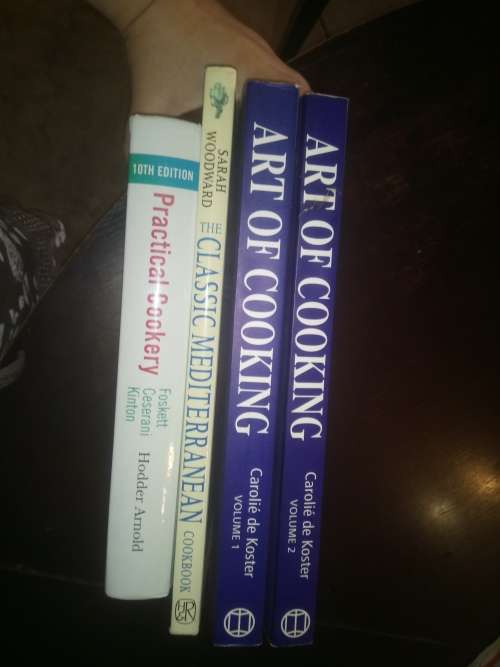 Art of Cooking 1 & 2 Carolie de Koster, Practical cookery 10th edition & Classic Mediterranean